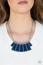 Load image into Gallery viewer, Paparazzi Glamour Goddess - Blue - Faceted Emerald Style Beads - Necklace &amp; Earrings - $5 Jewelry With Ashley Swint