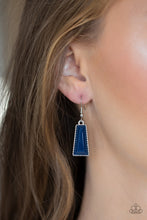 Load image into Gallery viewer, Paparazzi Glamour Goddess - Blue - Faceted Emerald Style Beads - Necklace &amp; Earrings - $5 Jewelry With Ashley Swint
