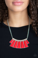 Load image into Gallery viewer, Paparazzi Glamour Goddess - Red - Faceted Beads - Silver Necklace and matching Earrings - $5 Jewelry With Ashley Swint
