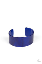 Load image into Gallery viewer, Paparazzi Glaze Over - BLUE - Acrylic Cuff - Bracelet - $5 Jewelry with Ashley Swint
