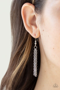 Paparazzi Going Overboard - Green - Wooden Pendant - Silver Chain Necklace & Earrings - $5 Jewelry with Ashley Swint