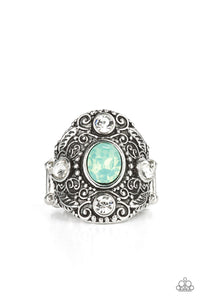 PRE-ORDER - Paparazzi In The Limelight - Green Gem - Ring - $5 Jewelry with Ashley Swint