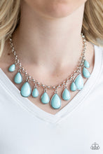 Load image into Gallery viewer, Paparazzi Jaw-Dropping Diva - Blue - Teardrop Beads - Necklace &amp; Earrings - $5 Jewelry with Ashley Swint