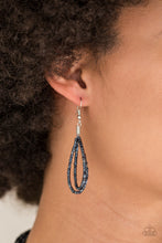 Load image into Gallery viewer, Paparazzi Knotted Knockout - Blue Seed Beads - Necklace and matching Earrings - $5 Jewelry With Ashley Swint