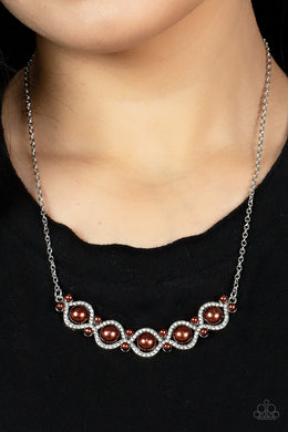 PRE-ORDER - Paparazzi Life of The Wedding Party - Brown - Necklace & Earrings - $5 Jewelry with Ashley Swint