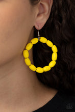 Load image into Gallery viewer, PRE-ORDER - Paparazzi Living The WOOD Life - Yellow - Earrings - $5 Jewelry with Ashley Swint