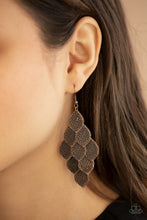 Load image into Gallery viewer, PRE-ORDER - Paparazzi Loud and Leafy - Copper - Earrings - $5 Jewelry with Ashley Swint