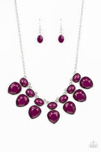 Load image into Gallery viewer, Paparazzi Modern Masquerade - Purple - Faceted Magenta Teardrop Beads - Necklace &amp; Earrings - $5 Jewelry with Ashley Swint