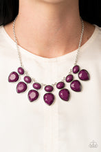 Load image into Gallery viewer, Paparazzi Modern Masquerade - Purple - Faceted Magenta Teardrop Beads - Necklace &amp; Earrings - $5 Jewelry with Ashley Swint