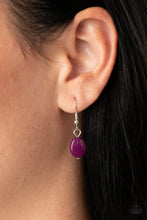 Load image into Gallery viewer, Paparazzi Modern Masquerade - Purple - Faceted Magenta Teardrop Beads - Necklace &amp; Earrings - $5 Jewelry with Ashley Swint