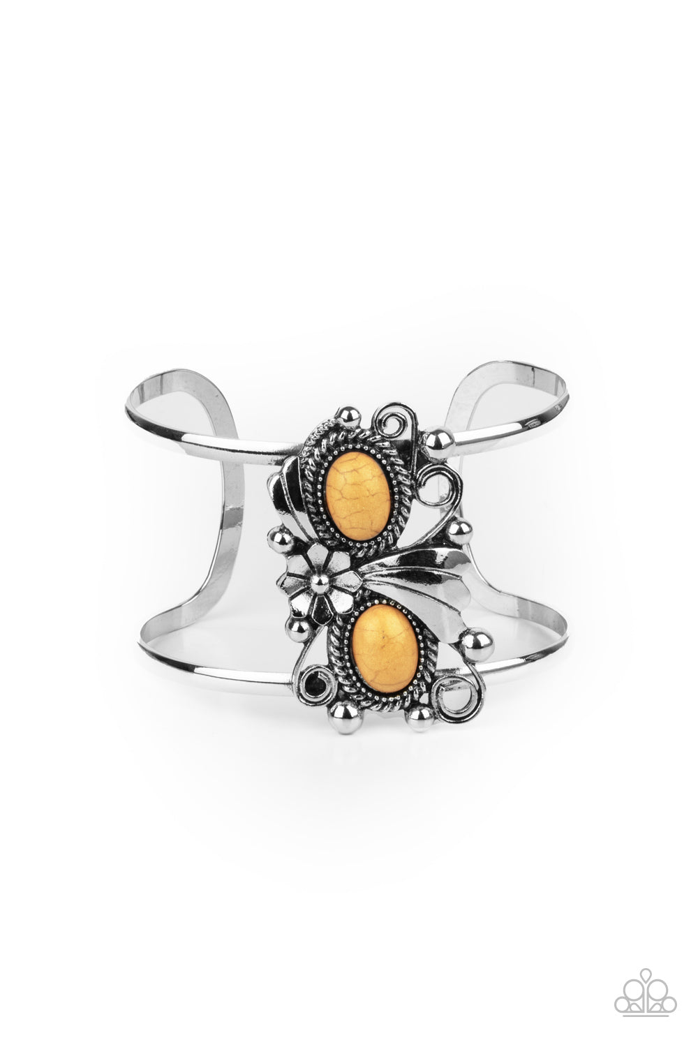 Paparazzi Mojave Flower Girl - Yellow Stones - Bracelet - $5 Jewelry with Ashley Swint
