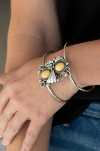 Paparazzi Mojave Flower Girl - Yellow Stones - Bracelet - $5 Jewelry with Ashley Swint