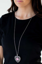 Load image into Gallery viewer, Paparazzi One Heart - Pink Moonstone - Necklace &amp; Earrings - $5 Jewelry with Ashley Swint