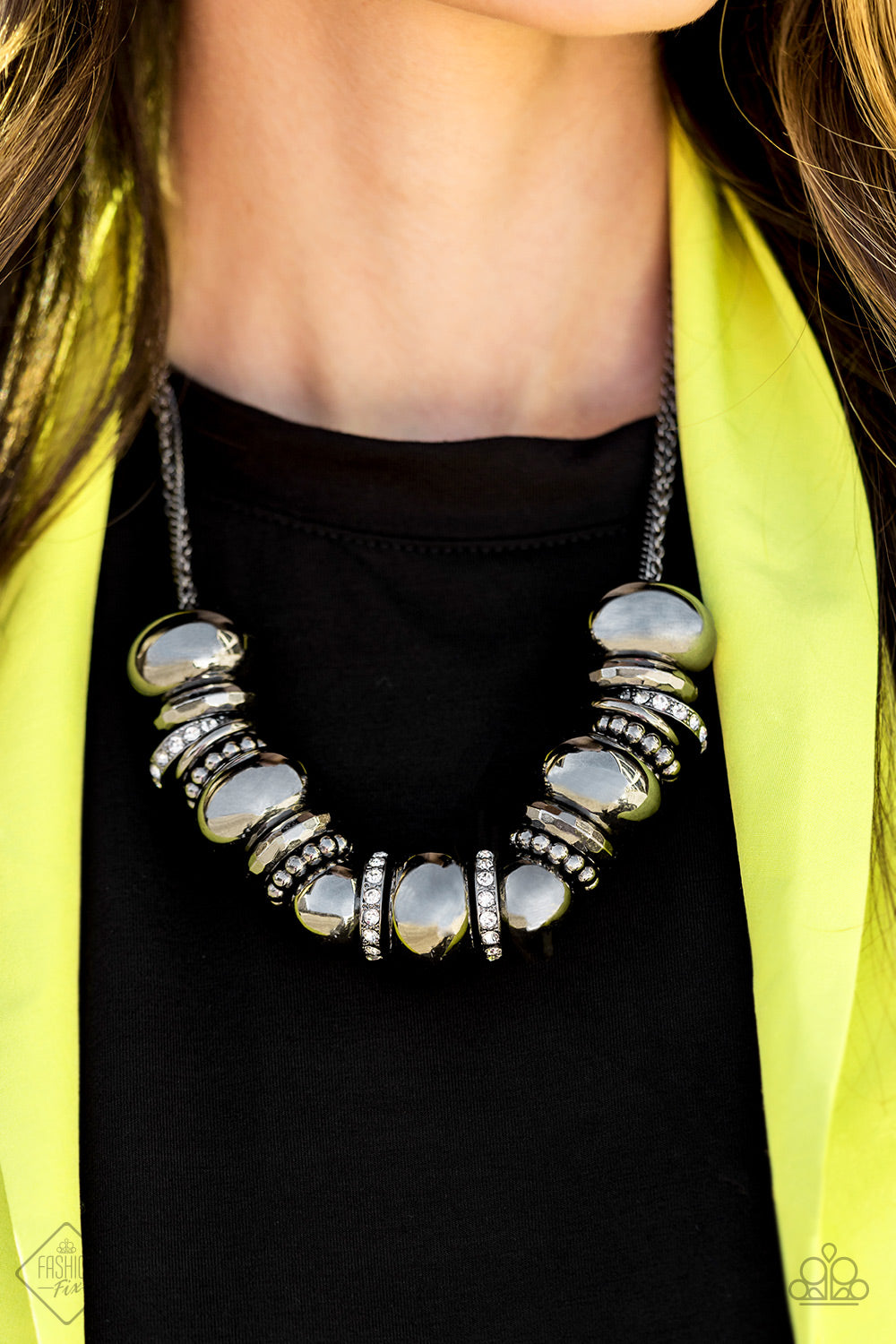 Paparazzi Only The Brave - Black Necklace - Trend Blend / Fashion Fix May 2020 - $5 Jewelry with Ashley Swint