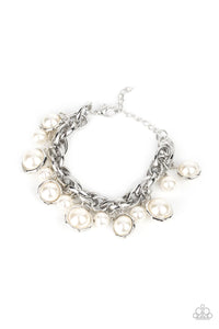 Paparazzi Orbiting Opulence - White - Bracelet - $5 Jewelry with Ashley Swint