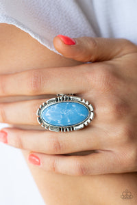 PRE-ORDER - Paparazzi Peacefully Pioneer - Blue - Ring - $5 Jewelry with Ashley Swint