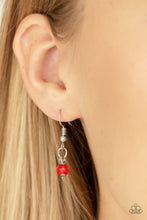 Load image into Gallery viewer, Paparazzi Pharaoh Finesse - Red Crystal Beads - Silver Chains - Necklace and matching Earrings - $5 Jewelry With Ashley Swint