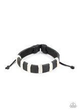 Load image into Gallery viewer, Paparazzi Put Up A Brave FRONTIER - Black Leather - Bracelet - $5 Jewelry with Ashley Swint