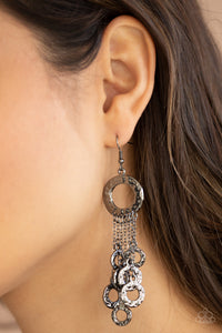 Paparazzi Right Under Your NOISE - Black - Earrings - $5 Jewelry with Ashley Swint