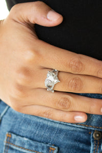 PRE-ORDER - Paparazzi Romantic Reverie - White - Ring - $5 Jewelry with Ashley Swint