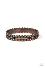 Load image into Gallery viewer, Paparazzi Rustic Relic - Copper - Ornately Studded - Bangle Bracelet - $5 Jewelry with Ashley Swint