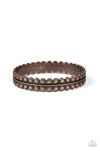 Paparazzi Rustic Relic - Copper - Ornately Studded - Bangle Bracelet - $5 Jewelry with Ashley Swint