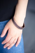Load image into Gallery viewer, Paparazzi Rustic Relic - Copper - Ornately Studded - Bangle Bracelet - $5 Jewelry with Ashley Swint