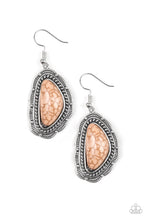 Load image into Gallery viewer, Paparazzi Santa Fe Soul - Brown Stone - Silver Frame Earrings - $5 Jewelry With Ashley Swint