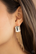 Load image into Gallery viewer, Paparazzi Save for a REIGNy Day - Gold - Earrings - $5 Jewelry with Ashley Swint
