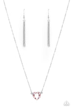 Load image into Gallery viewer, PRE-ORDER - Paparazzi She Works HEART For The Money - Pink - Necklace &amp; Earrings - $5 Jewelry with Ashley Swint