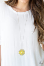 Load image into Gallery viewer, Paparazzi Spin Your PINWHEELS - Yellow - Filigree Petals - Necklace and matching Earrings - $5 Jewelry With Ashley Swint