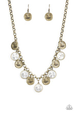 Load image into Gallery viewer, PRE-ORDER - Paparazzi Spot On Sparkle - Brass - Necklace &amp; Earrings - $5 Jewelry with Ashley Swint