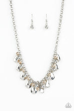 Load image into Gallery viewer, Paparazzi Stage Stunner - Silver / Gold Beads - Silver Chain Necklace &amp; Earrings - $5 Jewelry With Ashley Swint