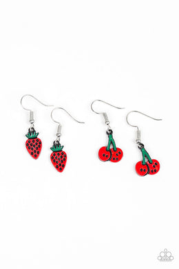 Paparazzi Starlet Shimmer Earrings - 10 - Strawberry, Cherry & Grapes - Adorable! - $5 Jewelry With Ashley Swint