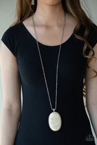 PRE-ORDER - Paparazzi Stone Stampede - White Stone - Necklace & Earrings - $5 Jewelry with Ashley Swint