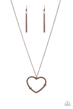 Load image into Gallery viewer, Paparazzi Straight From The Heart - Copper - Heart Pendant - Necklace &amp; Earrings - $5 Jewelry With Ashley Swint
