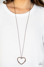 Load image into Gallery viewer, Paparazzi Straight From The Heart - Copper - Heart Pendant - Necklace &amp; Earrings - $5 Jewelry With Ashley Swint