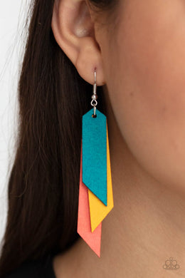 PRE-ORDER - Paparazzi Suede Shade - Multi - Earrings - $5 Jewelry with Ashley Swint