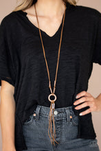 Load image into Gallery viewer, Paparazzi Tasseled Trinket - Copper - Antiqued Ring - Necklace &amp; Earrings - $5 Jewelry with Ashley Swint