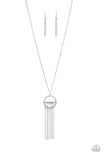 Load image into Gallery viewer, Paparazzi Terra Tassel - Silver - Silver Chain Fringe - Necklace &amp; Earrings - $5 Jewelry with Ashley Swint
