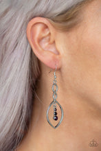 Load image into Gallery viewer, Paparazzi Timeless Twist - Purple Rhinestones - Silver Ribbon Twists - Earrings - $5 Jewelry With Ashley Swint