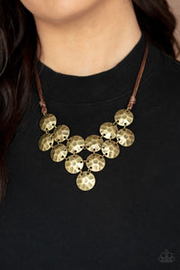 PRE-ORDER - Paparazzi Token Treasure - Brass - Necklace & Earrings - $5 Jewelry with Ashley Swint