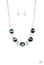 Load image into Gallery viewer, Paparazzi Torrid Tide - Green - Shiny Glassy Clear Beads - Necklace &amp; Earrings - $5 Jewelry with Ashley Swint