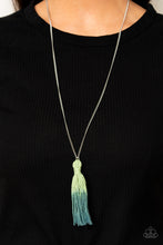 Load image into Gallery viewer, Paparazzi Totally Tasseled - Green - Necklace &amp; Earrings - $5 Jewelry with Ashley Swint