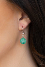 Load image into Gallery viewer, Paparazzi Treasure Shore - Green Beads - Silver Chain Necklace &amp; Earrings - $5 Jewelry with Ashley Swint