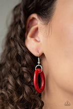Load image into Gallery viewer, Paparazzi Turn Up The Heat - Red - Acrylic Links - Silver Chain Necklace &amp; Earrings - $5 Jewelry With Ashley Swint