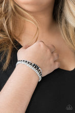 Load image into Gallery viewer, Paparazzi Ultra Modern - Black - Gray Cording - Sliding Knot Closure - Bracelet - $5 Jewelry with Ashley Swint