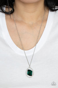 Paparazzi Undiluted Dazzle - Green - Necklace & Earrings - $5 Jewelry with Ashley Swint