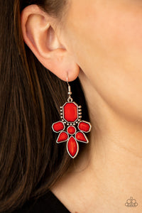 PRE-ORDER - Paparazzi Vacay Vixen - Red - Earrings - $5 Jewelry with Ashley Swint