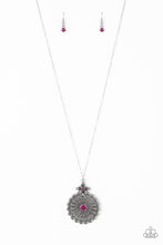 Load image into Gallery viewer, Paparazzi Walk On The WILDFLOWER Side - Pink Rhinestone - Necklace and matching Earrings - $5 Jewelry With Ashley Swint